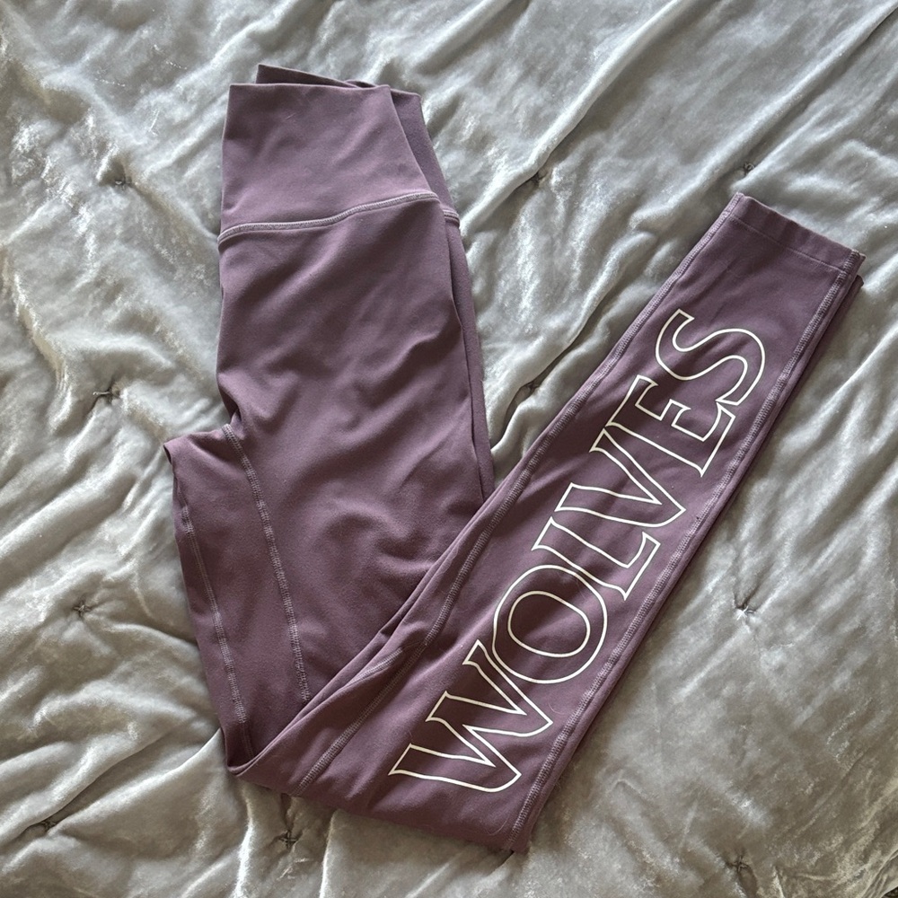 Gymshark Plum 'WOLVES' Athletic Leggings